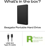 Seagate Portable Drive 2TB External Hard Drive Dark Grey USB 3.0 view 3