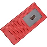 ALLITIC Women’s Credit Card Wallet Ultra Slim Long Card Wallet Holder with Zipper Pocket for Cash, Coin, Receipt, ID Card