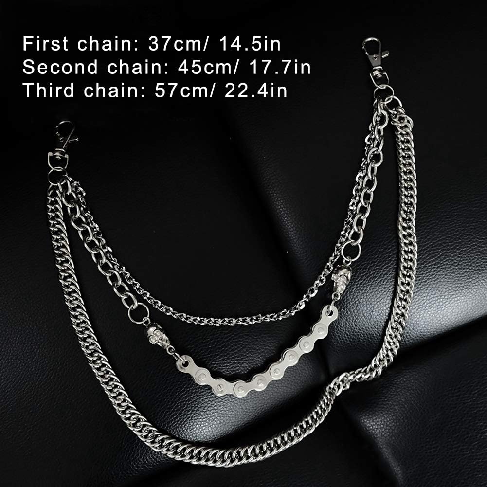 StillCool Wallet Chain, Punk Rock Style Keychain Suitable For Belt Loop, Purse Handbag Strap, Keys, Wallet and Traveling