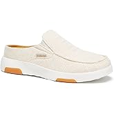 OrthoComfoot Women's Orthopedic Slip-On Loafers Walking Shoes: Comfortable Arch Support Slippers for Plantar Fasciitis, Casual Canvas Orthotic Mule Clogs for Foot Heel Pain Relief