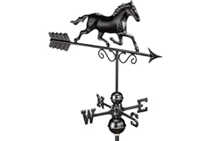 Galloping Horse Weathervane 1974K - Black Finish by Good Directions, 24"L x 15"H