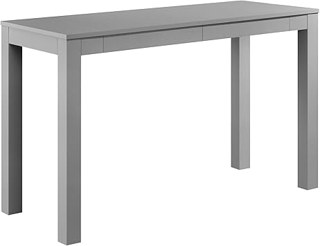 Amazon Com Ameriwood Home Parsons Xl Desk With 2 Drawers Gray