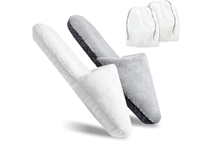 CarryEpic 2 Pairs Disposable Slippers with Travel Bags, Large Guest Slippers House Hotel Slippers