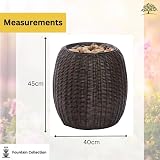 Garden Mile Solar Rock Fall Water Fountain with LED Light Resin Outdoor Garden view 2
