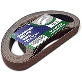 21 Pcs 1-1/2 x 30 Inch Assorted Aluminum Oxide Sanding Belt - 40/60/80/120/150/240/400 Grit