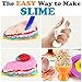 POLMMYS Slime Making Kit Including Unfading Foam Beads(Size 0.1-0.25 inch), Glitter Shake Jars, Slime Containers, Fruit Pieces, Slime Tools and Moulds for DIY Slime Making Art Craft (10 Pack)