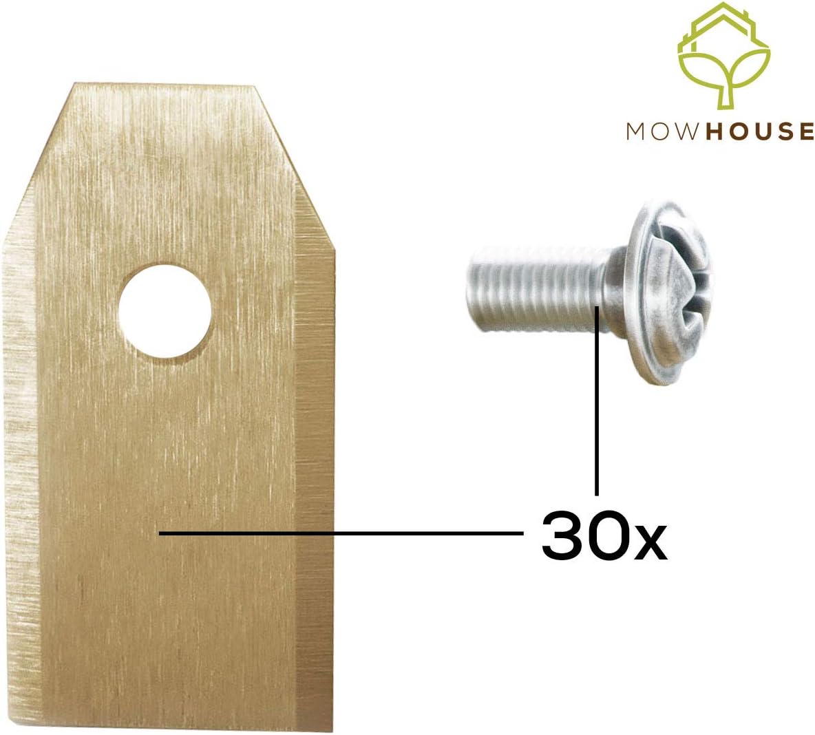MOWHOUSE Lawnmower Spare Blades Set, Hardened Titan Blade Replacement Compatible with Husqvarna Gardena McCulloch - Image 4