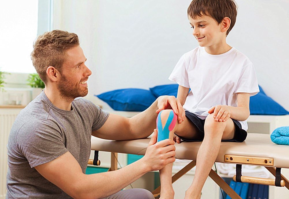 Kinesiology Tape Strapping Taping Athletic Sports Tape for Men Knee Shoulder Elbow Ankle Neck Muscle Superior Waterproof Adhesion Non Latex Safe for Kids Pregnant Women: Health & Personal Care