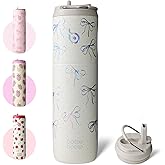 BOTTLE BOTTLE Insulated Water Bottle 24oz with Straw Lid and Handle for Sports Travel Gym Stainless Steel Water Bottles Double-Wall Vacuum Metal Leak Proof BPA-Free