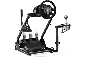 Dardoo Racing Wheel Stand Frame Adjustable with Shifter Mount Fit for Logitech G920 G25 G27 G29 G923,Thrustmaster T300 TXRW, 