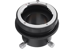 LAISANIM Durable Black Macro Lens Adapter for F Mount, Firm Connection Camera to Eyepiece Adapter 1.25in T Mount for SLR Came
