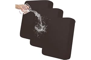 Easy-Going 100% Waterproof Chair Sofa Seat Cushion Slipcovers Couch Cushion Cover Stretch Furniture Protector for Kids, Pets (3-Piece Sofa Cushion, Chocolate)