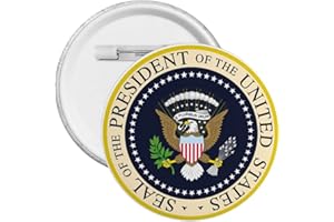 SWPWAB Presidential Seal United States Round Brooch 1.8 In Badges Chest Pins Gifts