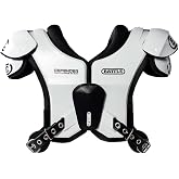 Battle Sports Defender Football Shoulder Pads | Aerospace-grade construction, Durable materials, Airflow ventilation reduces heat, Foam neck roll, Removable sternum guard