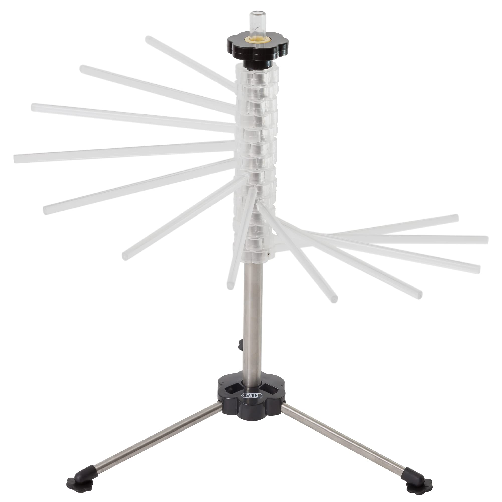 PAGILO GOURMEO Pasta Drying Rack - Dryer Hanger with 14 Extendable Rods - Fresh Pasta Making Accessories for up to 2 Kgs
