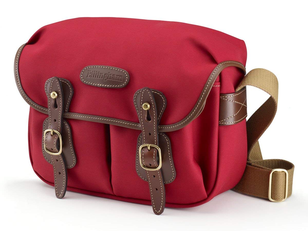 Billingham Hadley Small Camera Bag (Burgundy Canvas / Chocolate Leather)