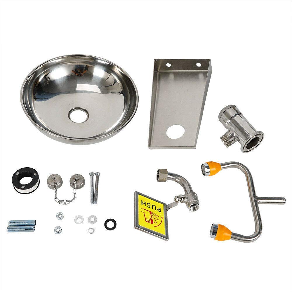 Buy Double Mouth Stainless Steel Wall ed Emergency Eyewash Eye wash