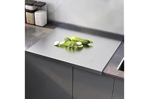 Stainless Steel Cutting Boards for Kitchen, 304 Stainless Chopping Board, Non-Slip Metal Cutting Board for Meat, Fruits, Vege