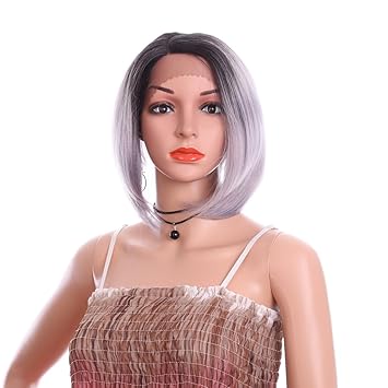 Amazon Com 11 Inches Synthetic Lace Front Wig For Women Smooth