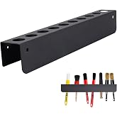 Maxshine Universal Detailing Brush Holder | Wall-Mount Organizer Holds Up to 10 Brushes | Rust-Resistant Iron Construction, Easy Installation for Garage, Car Care, Mobile &amp; Home Use