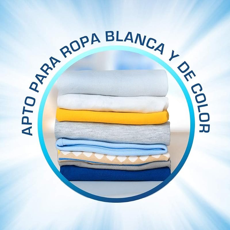 Polvo Activo - Detergente para lavadora, adecuado para ropa blanca y de color, formato polvo - 135 dosis, 7.037 kg
