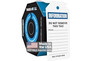 Accuform 100 Inspection and Status Record Tags by-The-Roll, Information, US Made OSHA Compliant Tags, Waterproof PF-Cardstock, Resists Tears, 6.25"x3", TAR720
