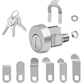 NBPLUS Mailbox Lock for L-1172C | USPS Mail Box Latch Tool Box Lock, C9100 Letterbox Lock, 3 Keys and C7120 Cam Replacement Accessories, Nickel Finish