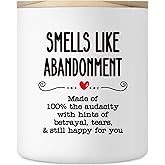 Farewell Retirement Gift for Coworker Friend, 10OZ Funny Leaving Candle Gifts, Moving Away Going Away Goodbye Gifts for Women Work Bestie, Smells Like Abandonment Scented Candle