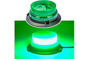 AUXMOTEC Green Led Emergency Strobe Beacon Lights with Magnetic Mount and 8 Flash Models Warning Safety Flashing Rooftop Signal Lamps for Vehicles Forklift Truck Tractor Golf (24-LED 12V-24V)