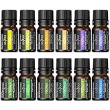 Anjou Essential Oils Set, Upgraded Top 12 100 Pure Aromatherapy Essential Oil Kit, 12 x 5 ml (Lavender, Sweet Orange, Peppermint, Tea Tree, Eucalyptus, Lemongrass, Bergamot, Frankincense etc.)