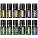 Anjou Essential Oils Set, Upgraded Pure Aromatherapy Essential Oil Kit, 12 x 5 ml (Lavender, Sweet Orange, Peppermint, Tea Tree, Eucalyptus, Lemongrass, Bergamot, Frankincense)