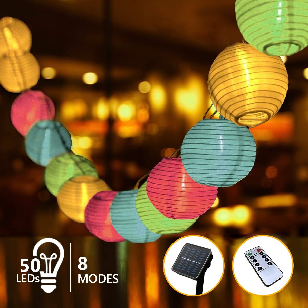 Luz Solar Decoracion para Jardin Caseta Varios colores Guirnaldas Luces