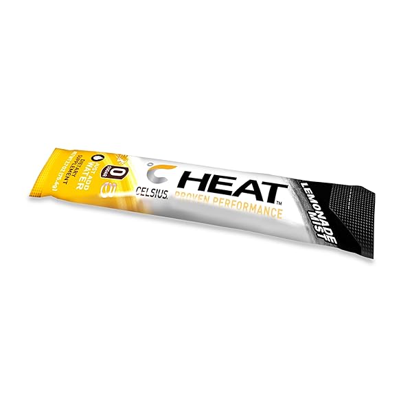 CELSIUS FGSS1313 HEAT ON-THE-GO PERFORMANCE ENERGY POWDER STICK PACKETS, LEMONADE MIST (PACK OF 14)