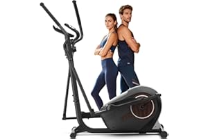 ANCHEER Elliptical Machine, Elliptical Training Machines with Quiet Magnetic Drive, Elliptical Trainer for Home with 14 Resistance Levels, Pulse Rate Monitor, LCD Monitor, Max 400Lbs
