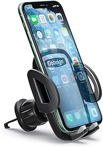 Air Vent Car Phone Holder Car- Gobeigo Universal Vehicle Cell Phone Mount Cradle with Adjustable Clip Compatible with iPhone 11 Pro Max/XR/XS Max/XS/X/8/8 Plus/7/7P,Galaxy S10/S10+/S9/Note 9 and More