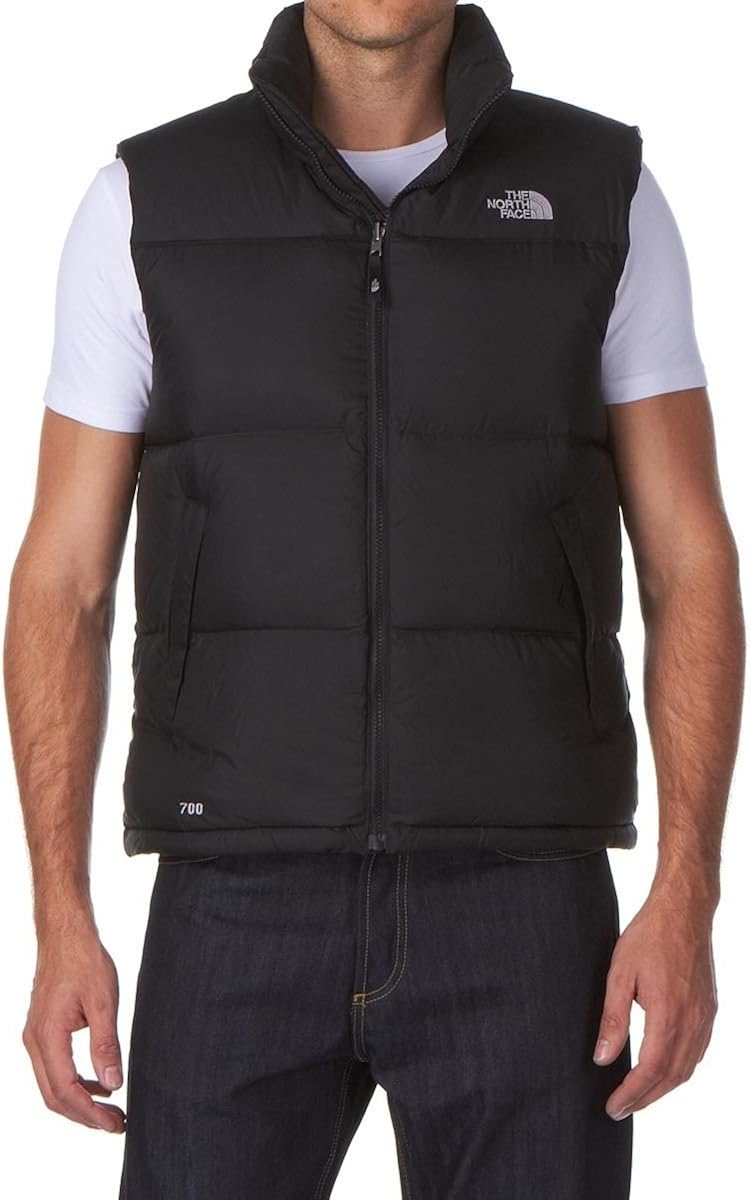 north face black puffer vest