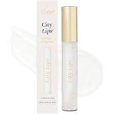 City Beauty City Lips Clear Plumping Lip Gloss, Hyaluronic Acid 0.16oz | Clear Lip Plumper Gloss, Hyaluronic Acid &amp; Oligopeptides, High-Shine, Cruelty-Free, Wear Alone or Over Lipstick, Hydrating