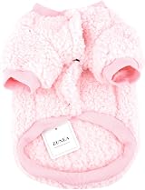 Zunea Pink Winter Fleece Dog Coat Small Size S Chest 32cm Back 20cm view 5