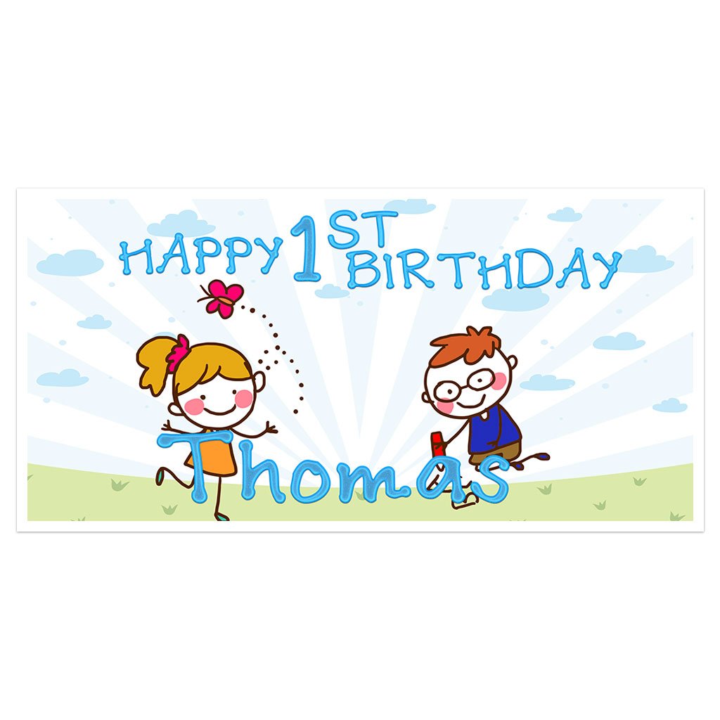 Amazon Com Brother And Sister First Birthday Banner Personalized