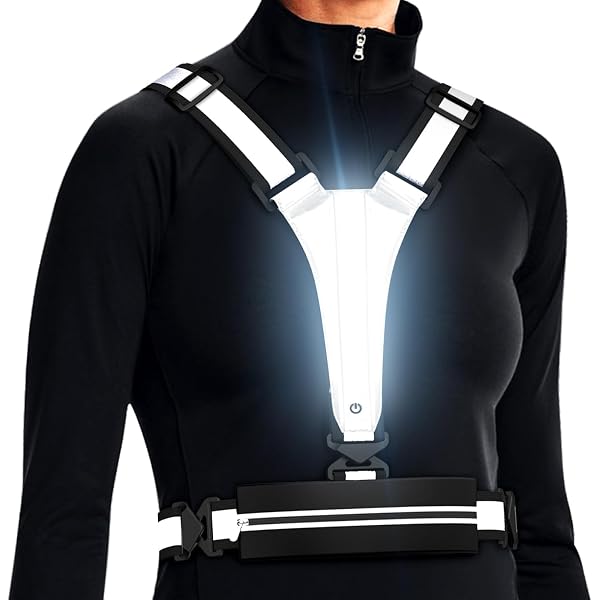 Gilet Lumineux LED Pour Course De Nuit - Réglable 60-90 Cm, Visible à 200 M, Parfait Pour Running, Vélo Et Sport Nocturne