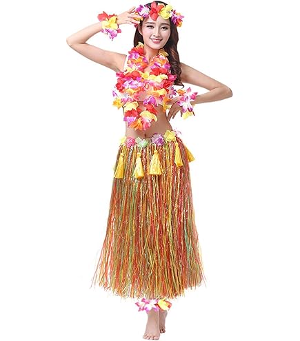 Amazon.com: Brown Natural Raffia Grass Hula Skirt For Adults - L