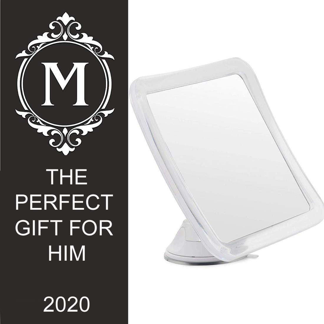 3X Magnifying Shower Mirror For Fogless Shaving with Suction Cup, Shatterproof Surface and 360° Swivel, 6.3" x 6.3": Home & Kitchen