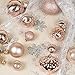 KI Store Blush Pink Christmas Balls 34pcs 2.36-Inch Christmas Tree Decoration Ornaments for Xmas Tree Holiday Wreath Garland Decor Ornaments Hooks Included