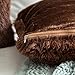 MIULEE Pack of 2 Luxury Faux Fur Throw Pillow Cover Deluxe Decorative Plush Pillow Case Cushion Cover Shell for Sofa Bedroom Car 18 x 18 Inch Chocolate