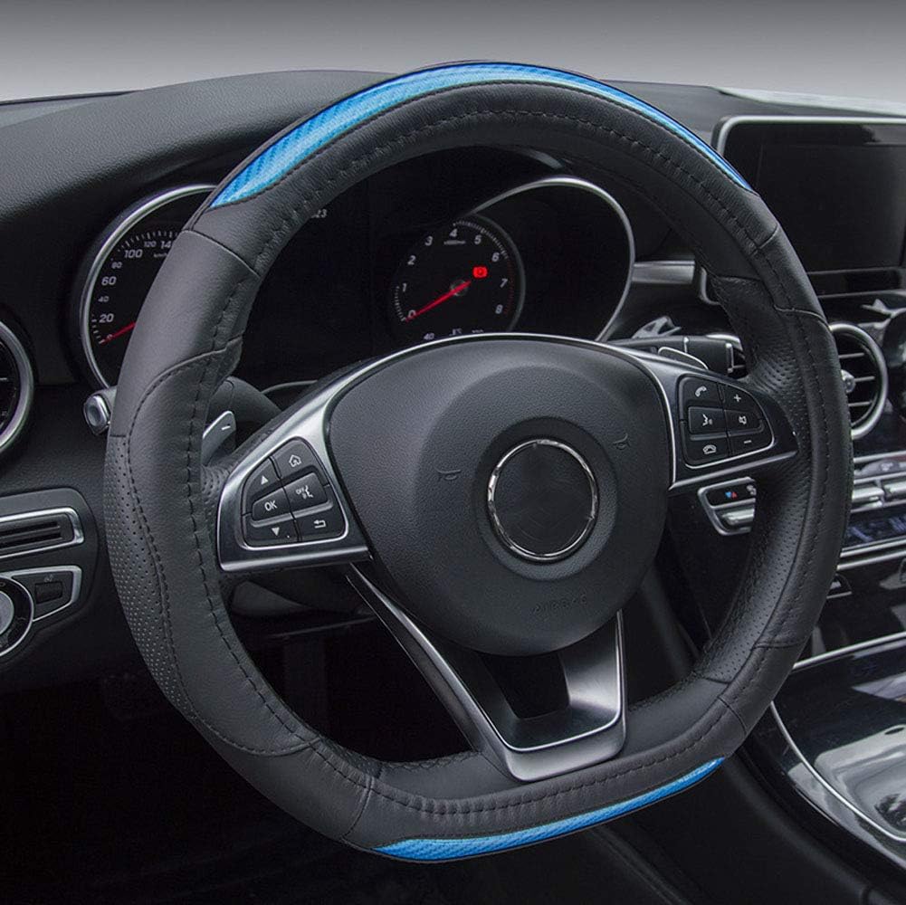 DuoDuoBling D-Shaped Steering Wheel Cover Flat Bottom (Blue)