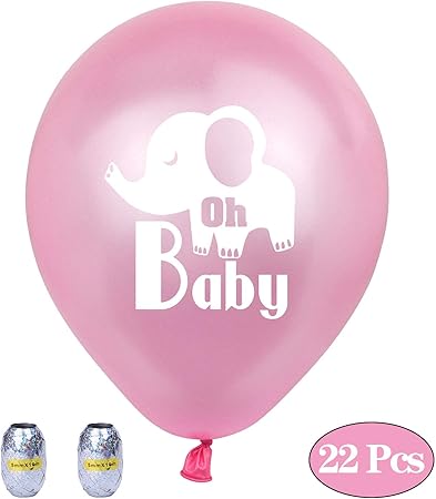 Amazon ピンクの象の風船 女の子用 ベビーシャワー 女の子用 誕生日デコレーション 22個パック 12インチ 象のラテックス風船 誕生日パーティーの記念品 風船 バルーン おもちゃ
