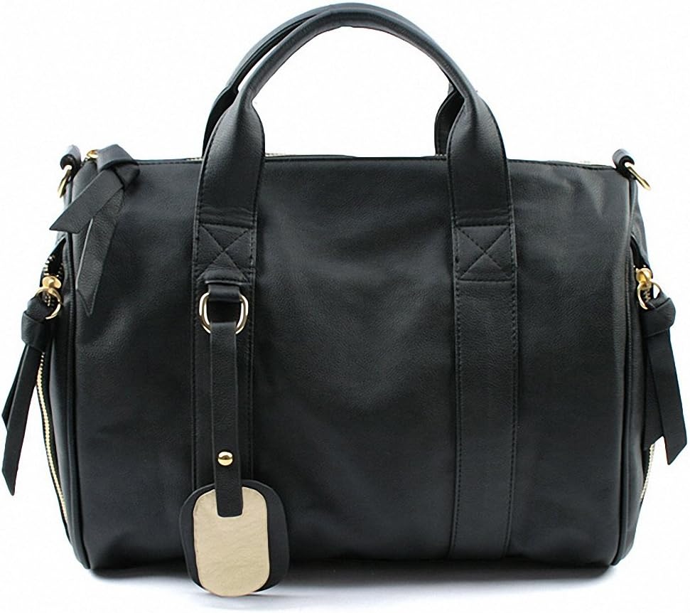 Kingdo Women's Elebrity Stud Studs Studded Studed Bottom Duffel Leather Tote Bag Handbags sliver stud
