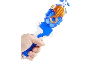 DESAMVAP Bey Battling Tops Bay Blade Launcher and Grip, Power Custom BeyLauncher LR Left Right Spin DB Layer System Compatible with All Bey Burst Series (Blue)