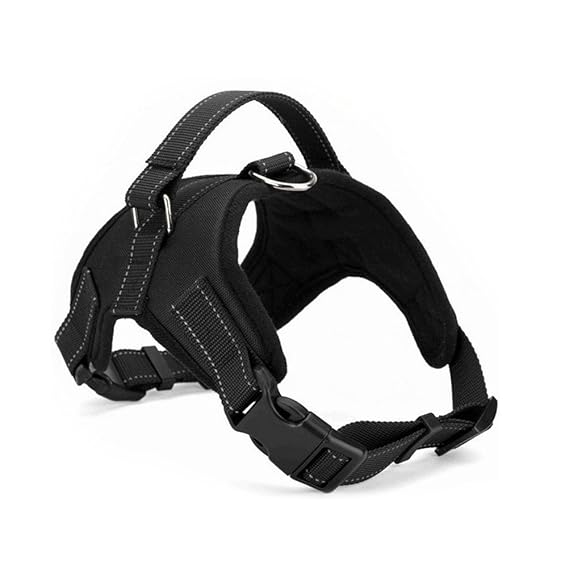 iHOY Hund Weste Harness, Hundegeschirr Mesh Atmungsaktiv Komfortable Haustier Weste Kein Zug Einstellbare Weich Gepolsterte H