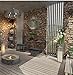 HaokHome 57802 Faux Stone Wallpaper Sand/Gray/Balck for Home Kitchen Decor 20.8